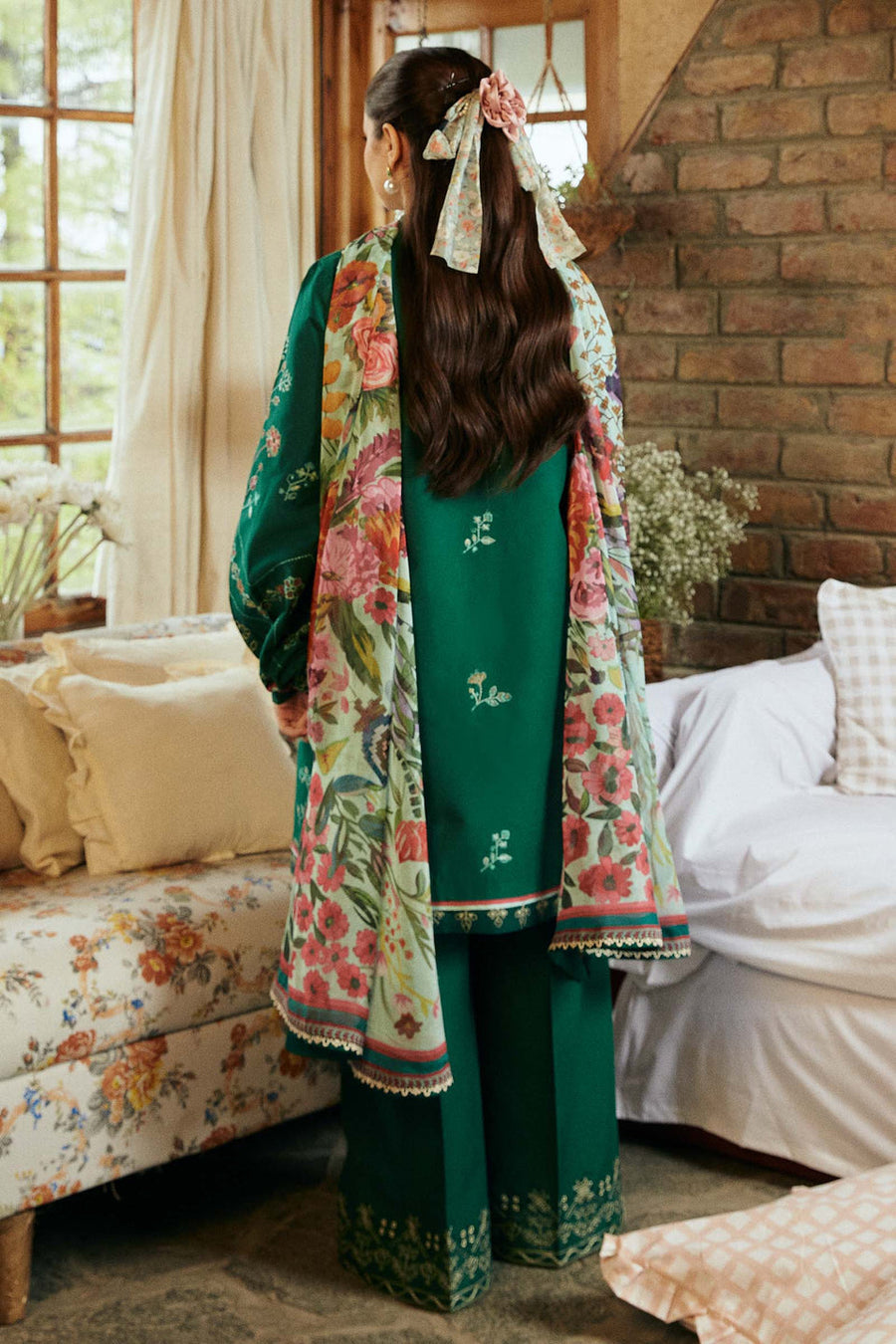 ZARA SHAHJAHAN | DHANAK UNSTITCHED EMB | 3PC