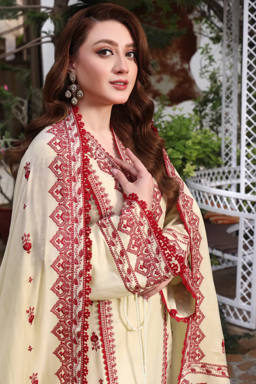 ANEELA'S | DHANAK LUXURY UNSTITCHED | EMB 3PC