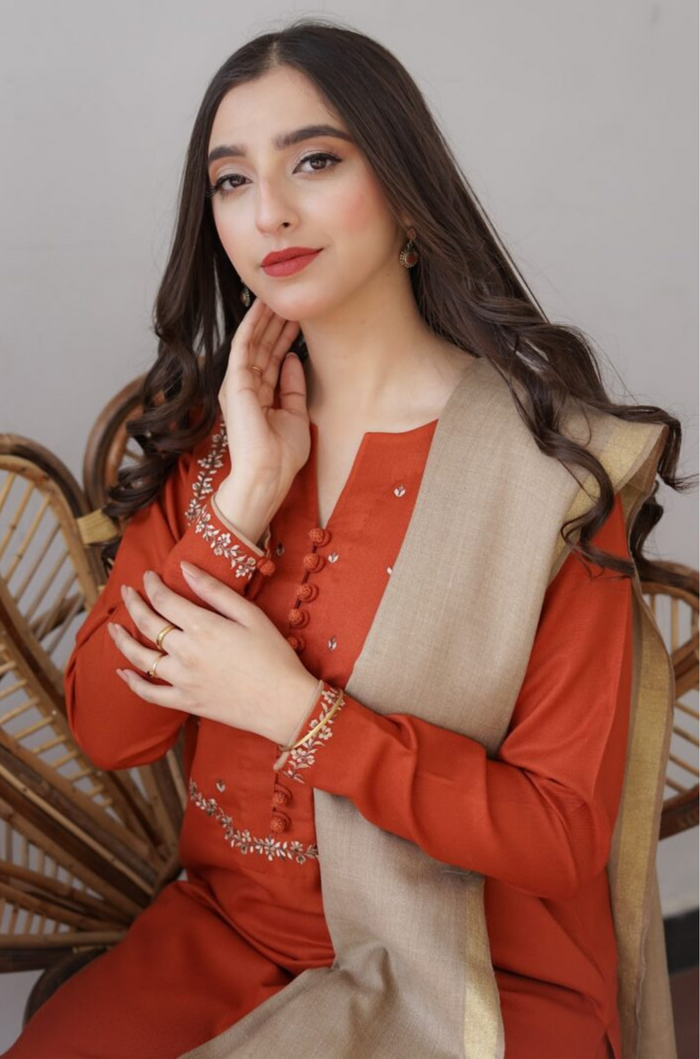 AISLING | DHANAK UNSTITCHED EMB | 3PC