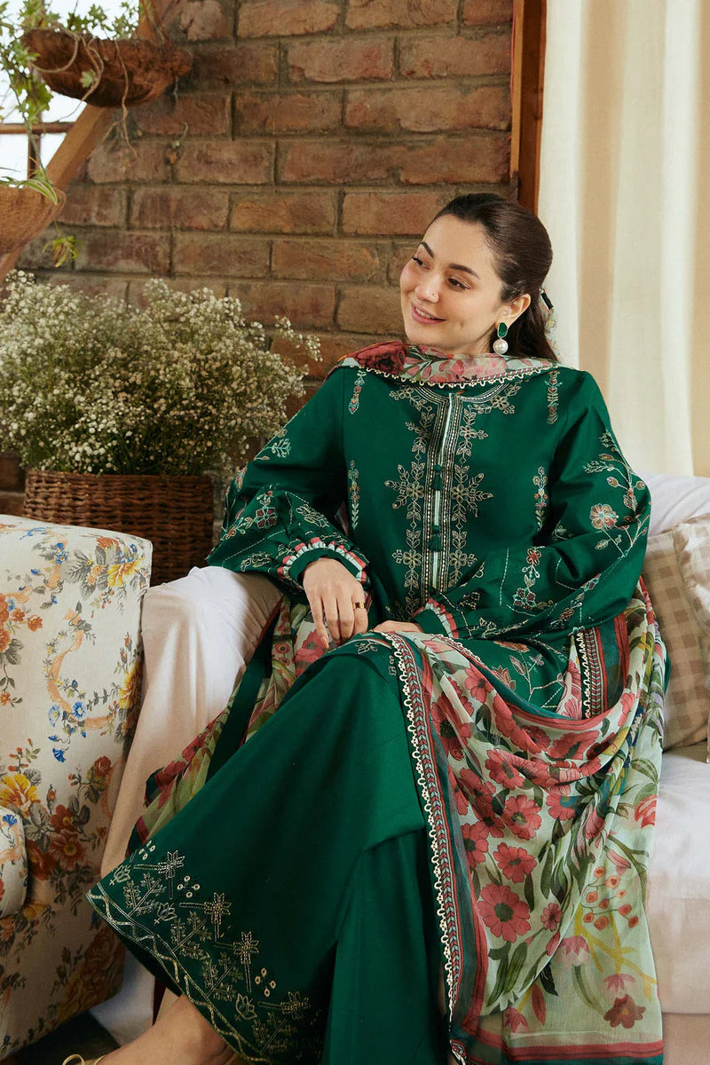 ZARA SHAHJAHAN | DHANAK UNSTITCHED EMB | 3PC