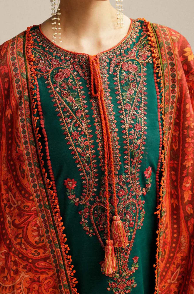 Rawayat - Winter 3PC Dhanak Embroidered Suit