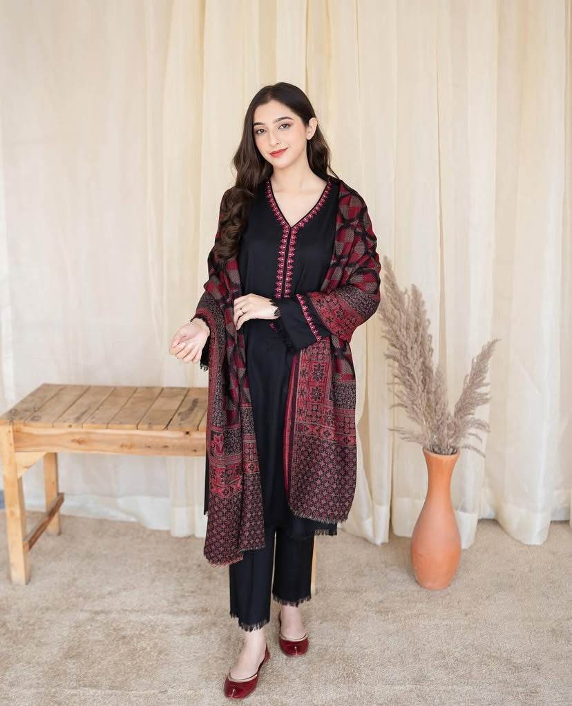 AISLING | DHANAK UNSTITCHED EMB | 3PC