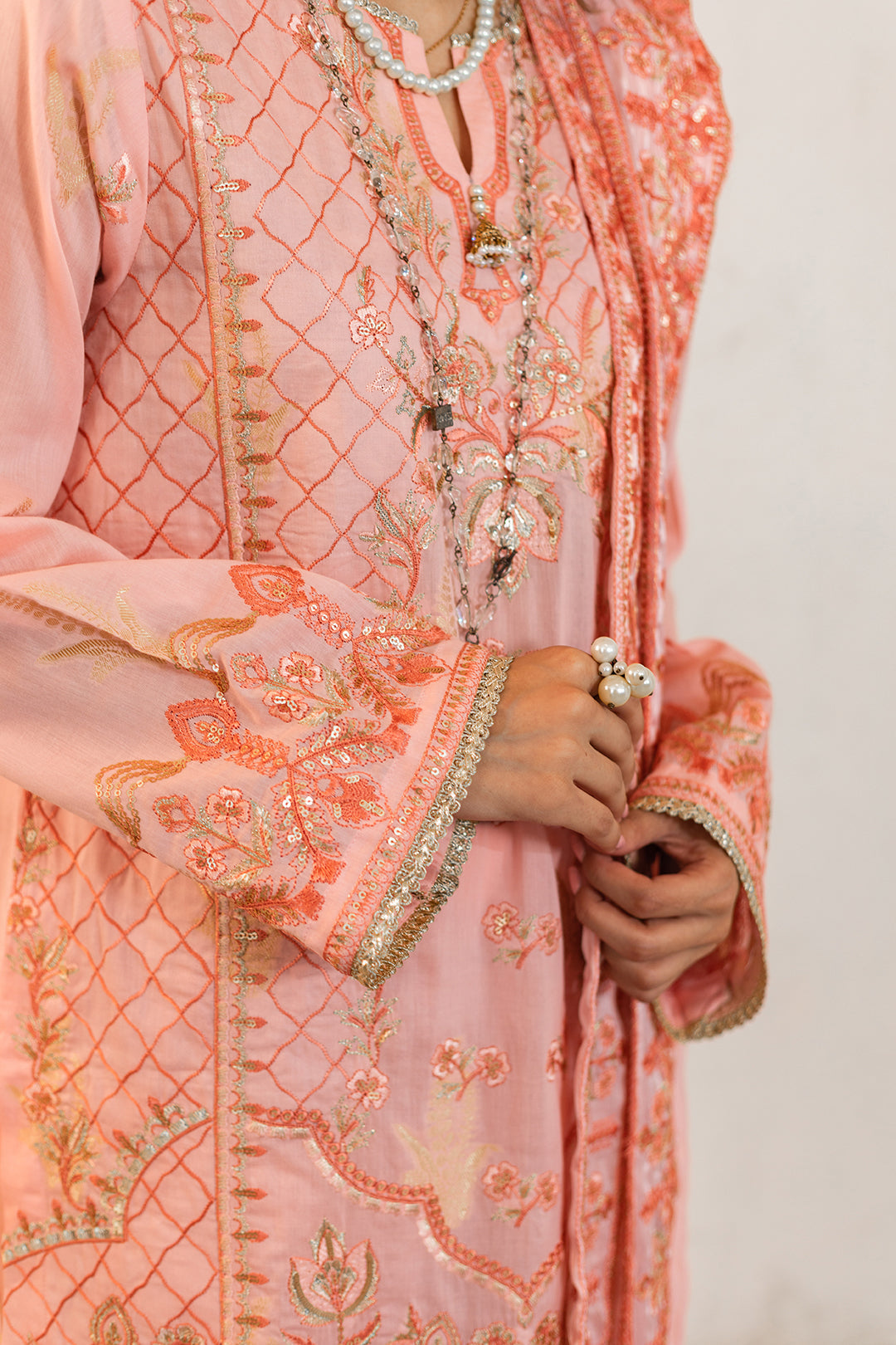 Embroidered Shirt Shalwar Dupatta - 0324