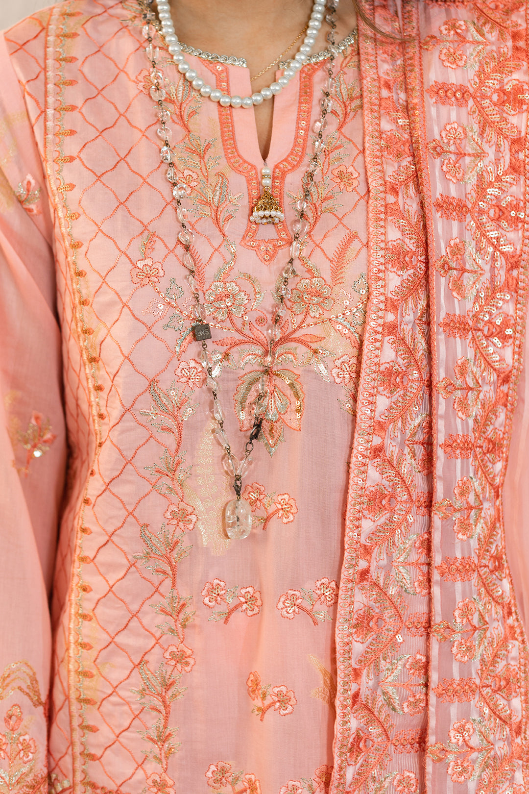Embroidered Shirt Shalwar Dupatta - 0324