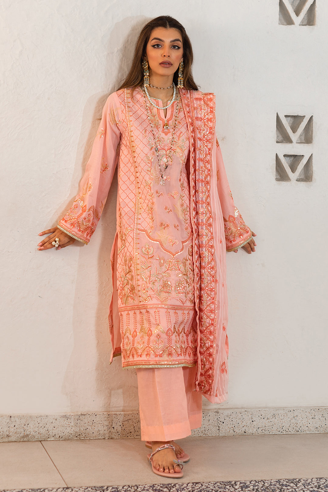 Embroidered Shirt Shalwar Dupatta - 0324