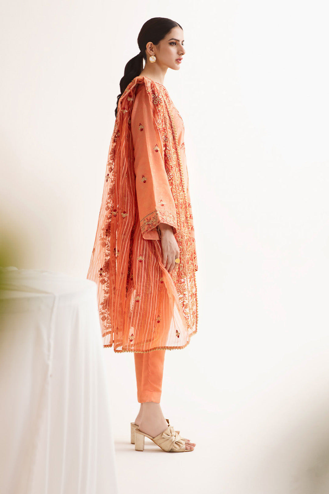 Embroidered Shirt Shalwar Dupatta - 0296