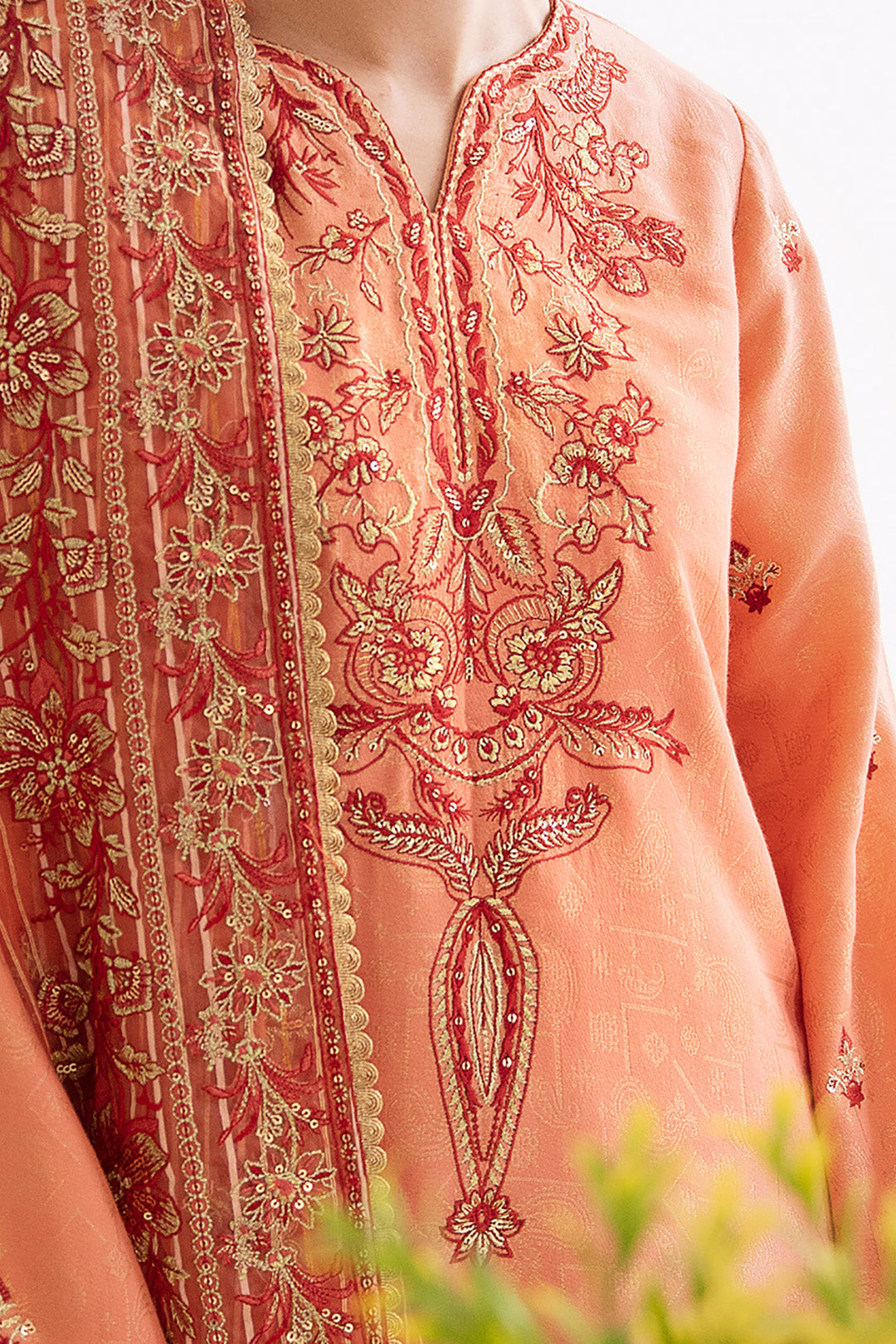 Embroidered Shirt Shalwar Dupatta - 0296