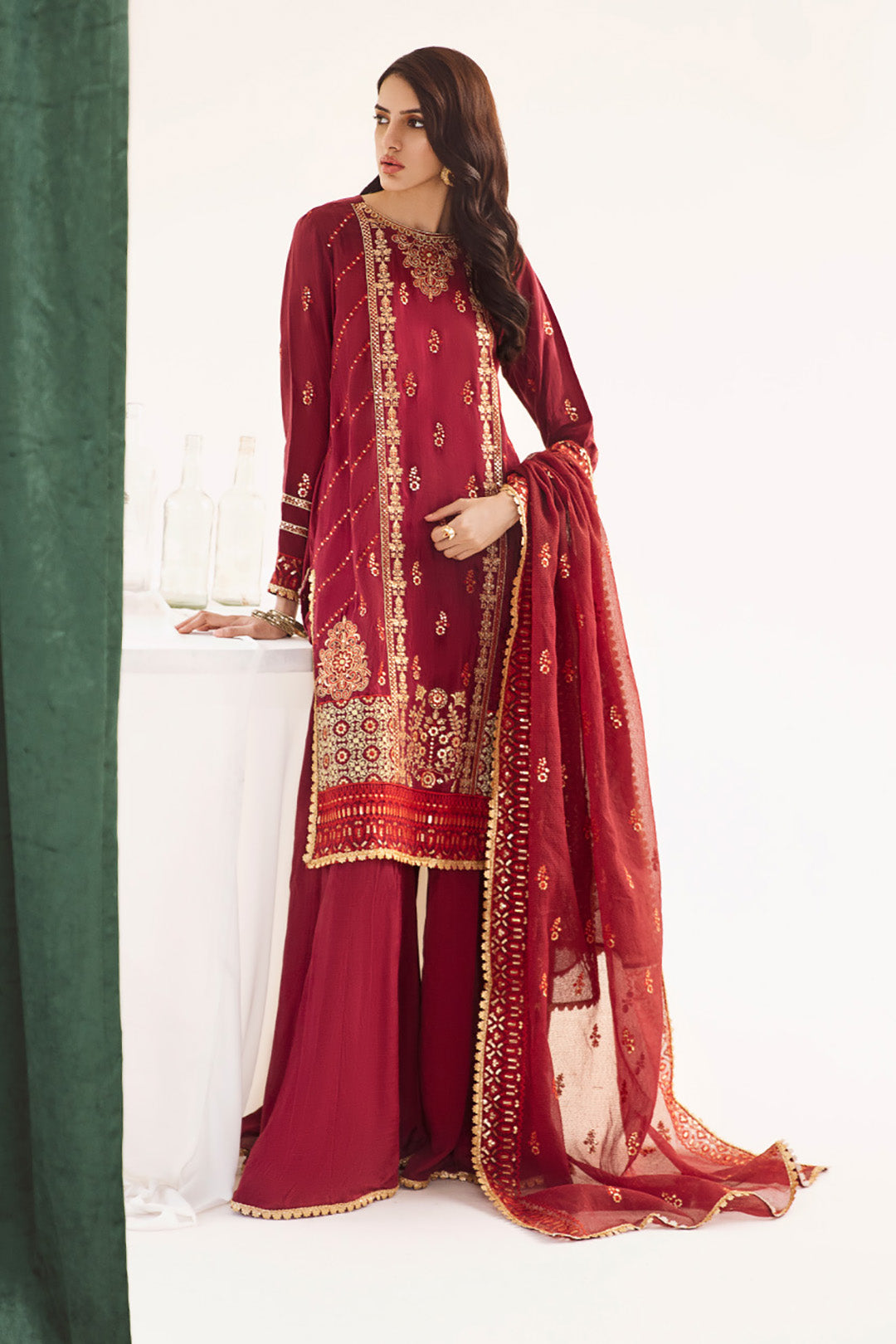 Embroidered Shirt Shalwar Dupatta - 0297