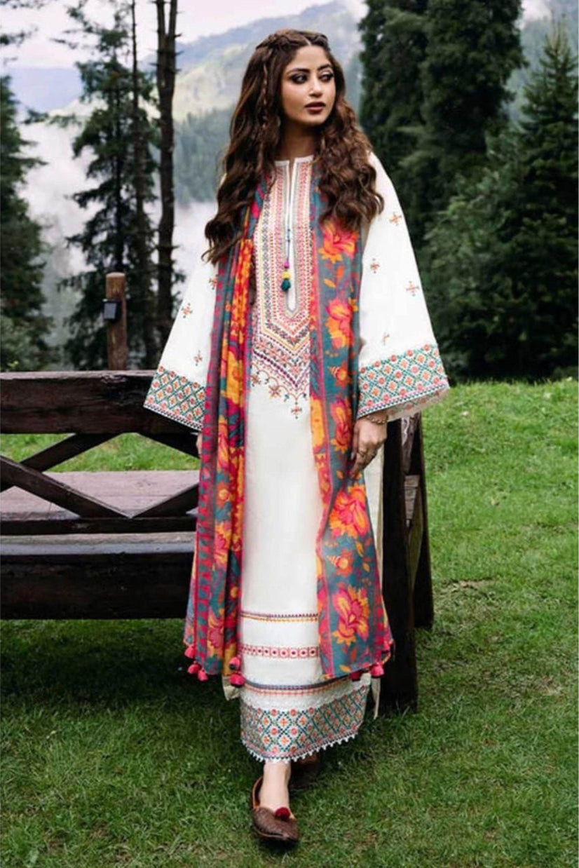 ZARA SHAHJAHAN DHANAK UNSTITCHED EMB 3PC